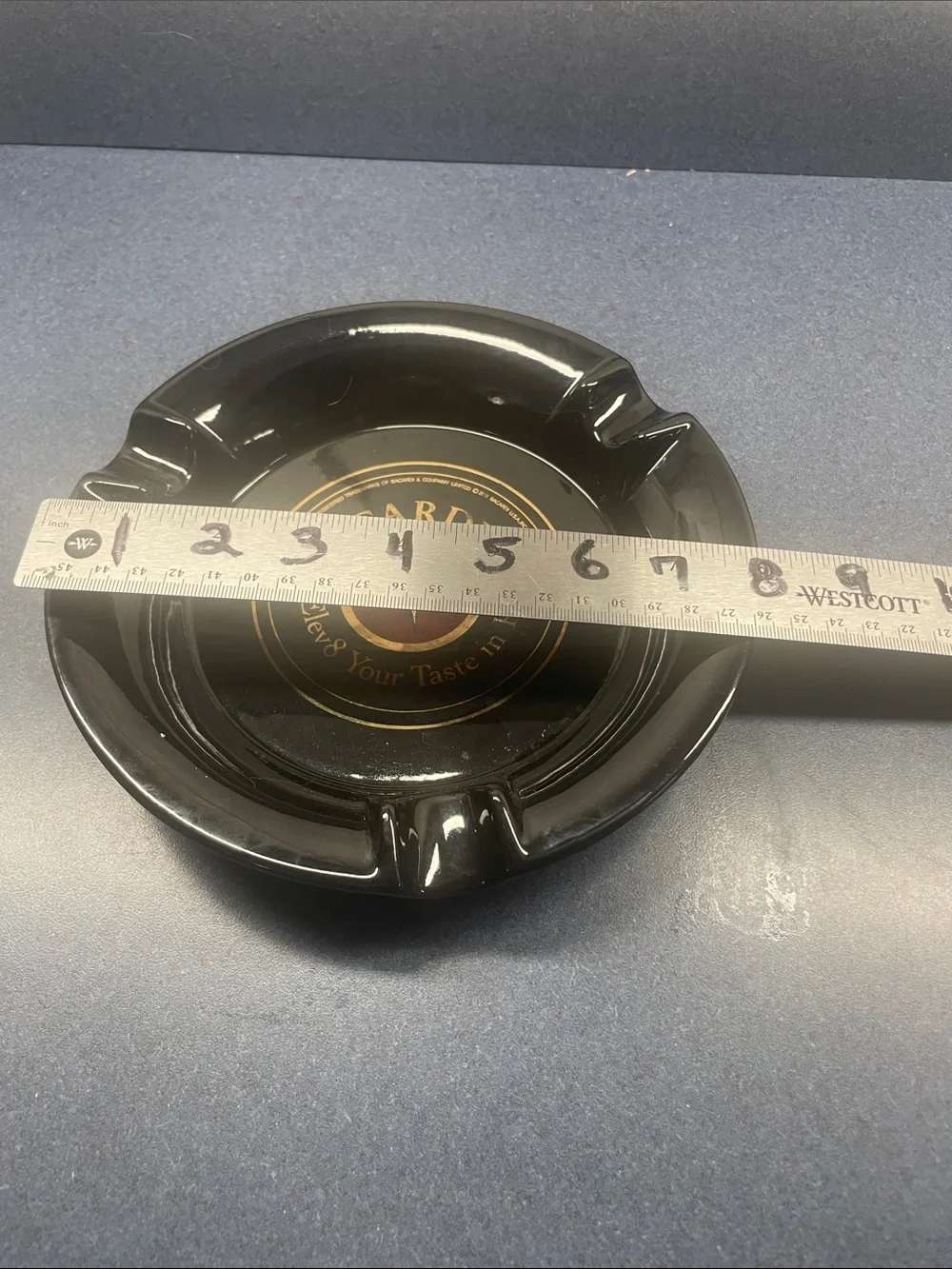 Black Logo Ceramic Ashtray - Black